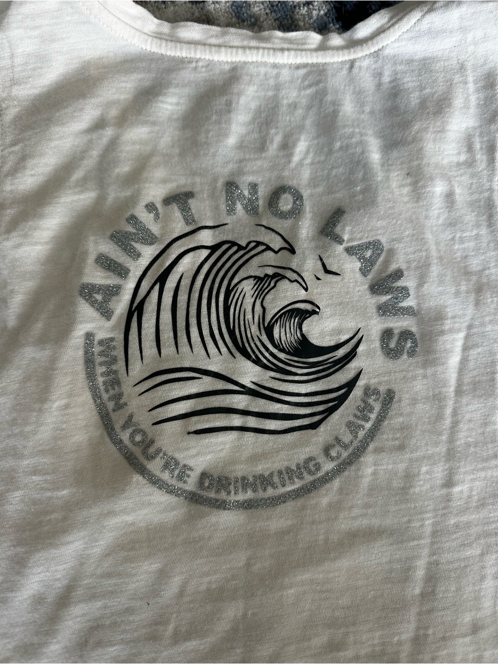 Ain't No Laws White Graphic Women’s Tank Top